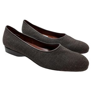 ETIENNE AIGNER CASSIS Neutral Slip On Loafers Fabric Wool Shoes Flats Size 8